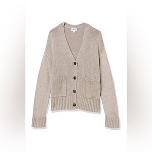 The Drop Brigitte Chunky Button Front Pocket Ribbed Cardigan sweater M NWOT